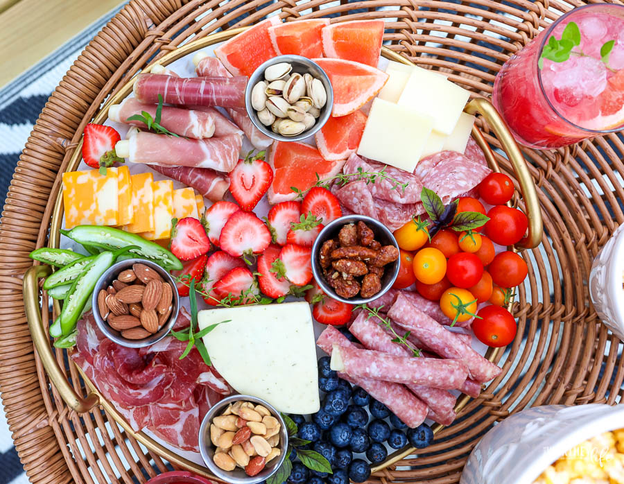 summer meat and cheese board