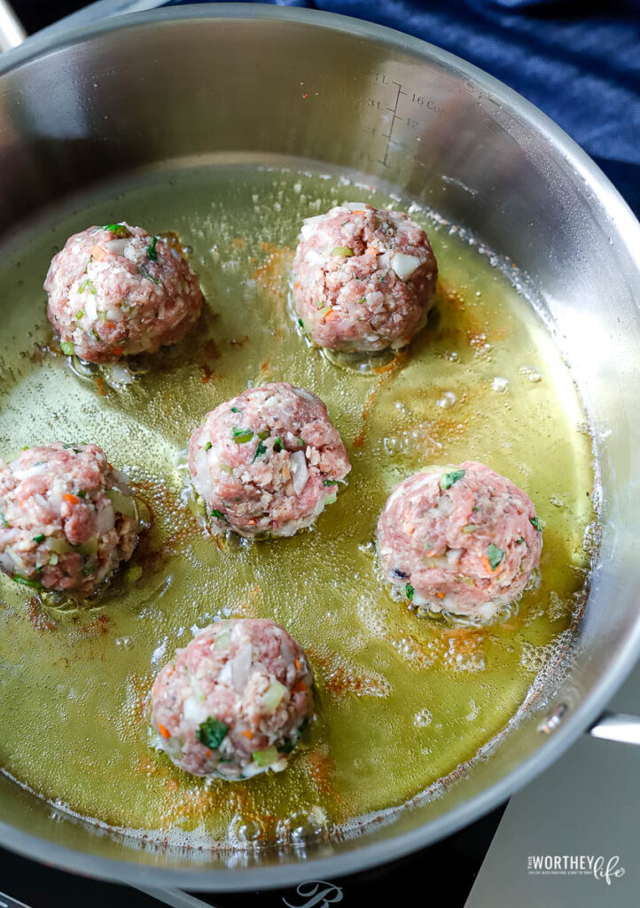 how to fry meatballs