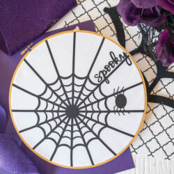 Iron-On Spider Web Hoop Art with Cricut (with SVG)