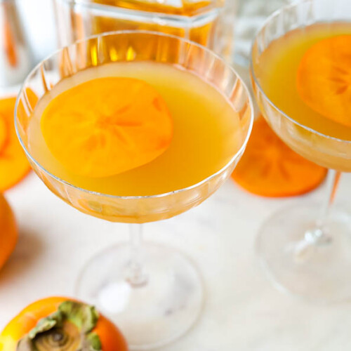 apple cider persimmon cocktail