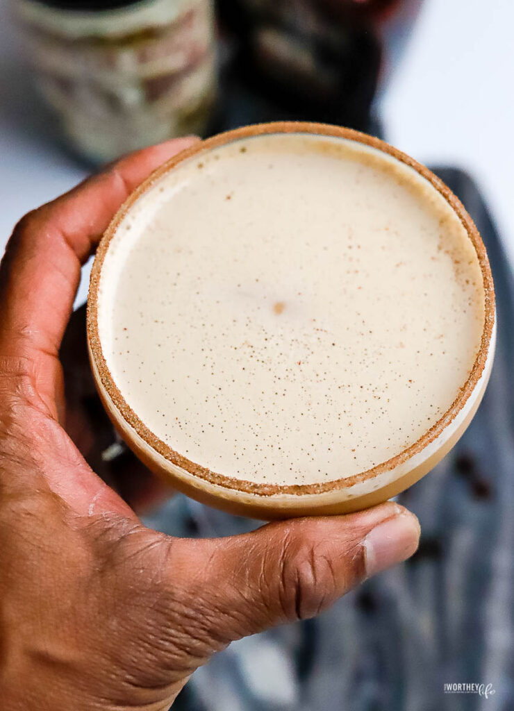 a hand grabbing a coffee cocktail