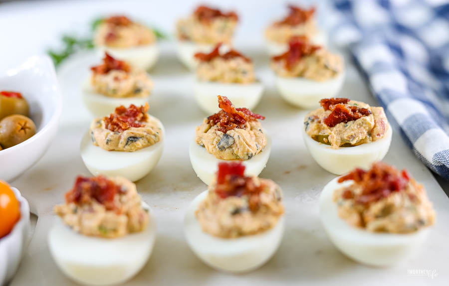 Bacon Deviled Eggs No Mayo