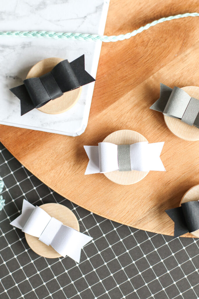 Pretty Paper Bow Magnets DIY With Cricut