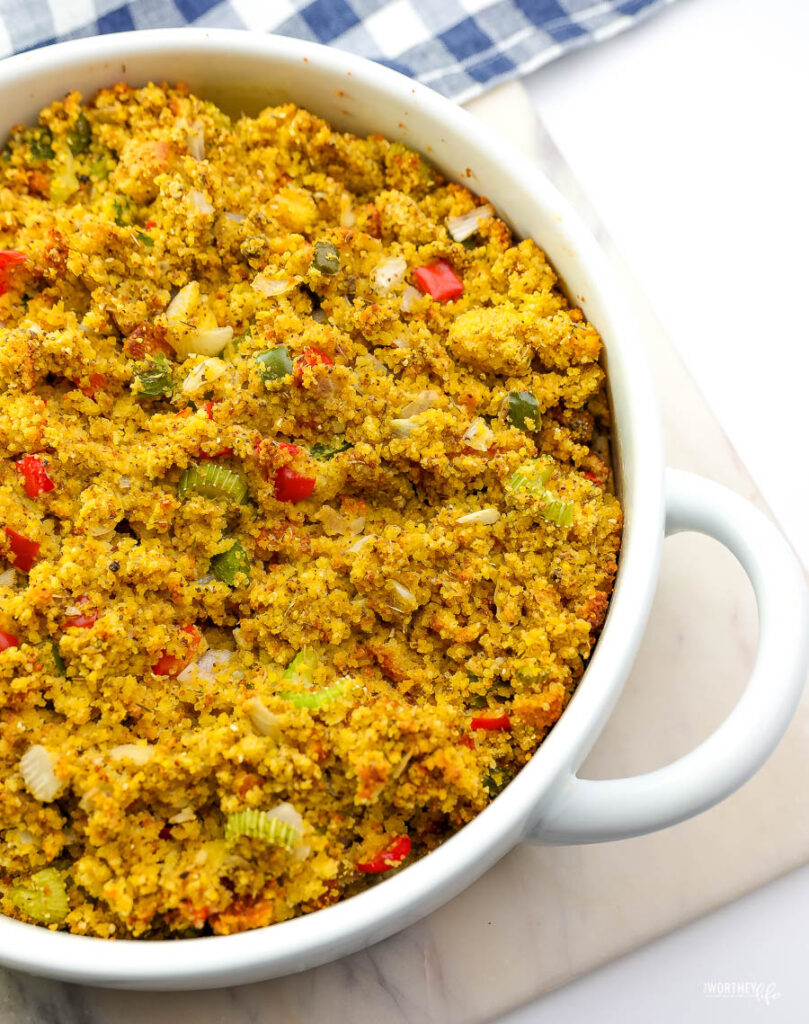 Easy Cornbread Dressing - Flavor Mosaic