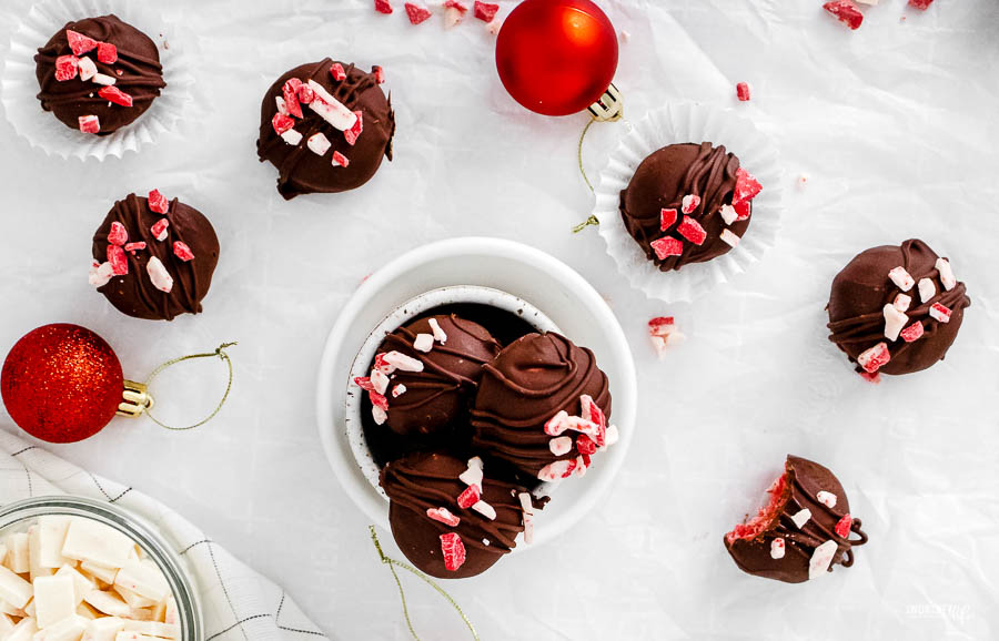 Peppermint Bark Truffles