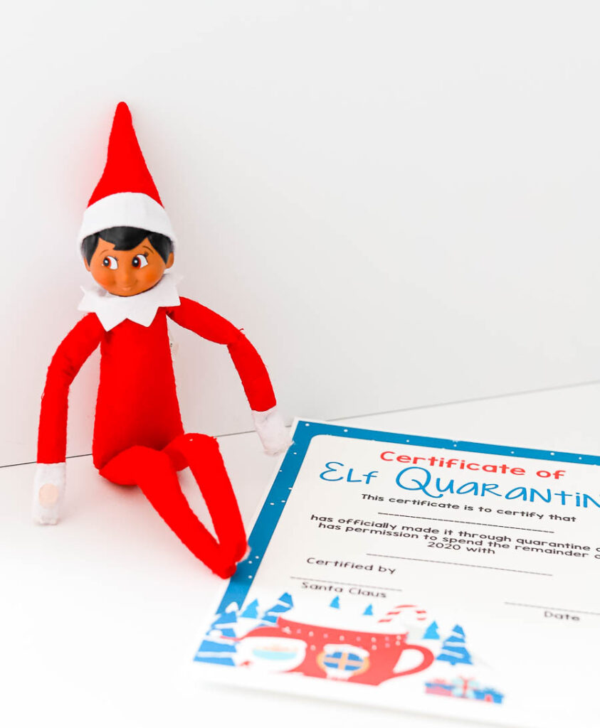 Elf on the Shelf quarantine printable