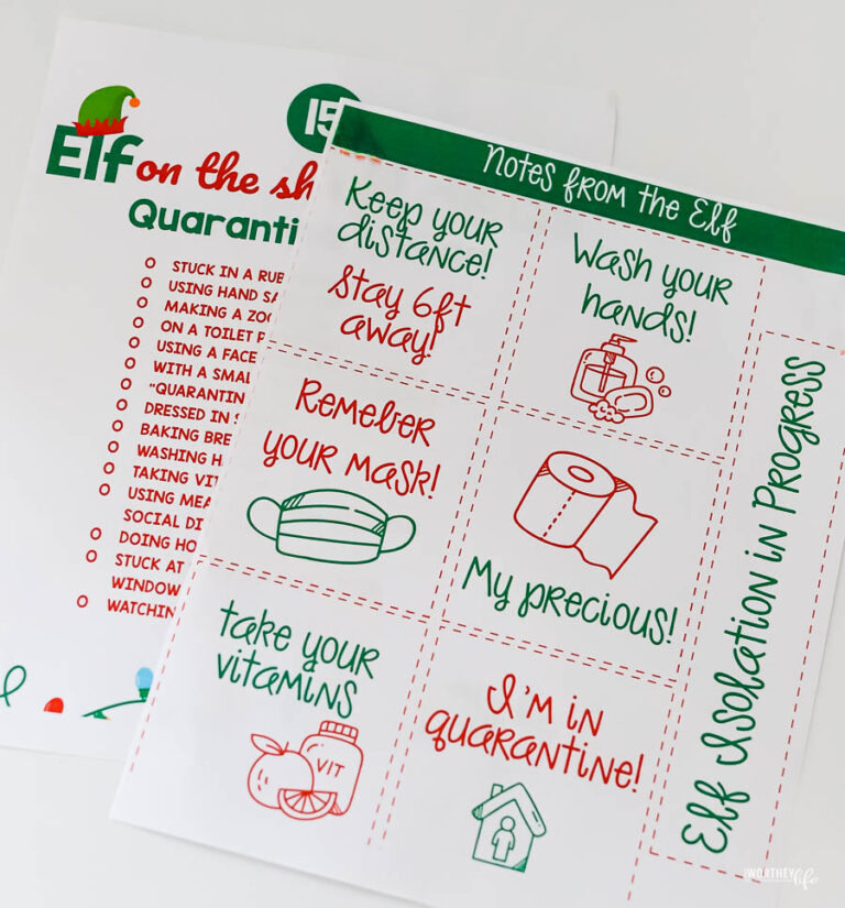 Elf on the Shelf Quarantine Ideas Free Printables