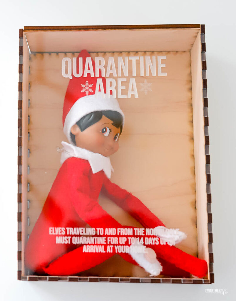 elf on the shelf quarantine in a box