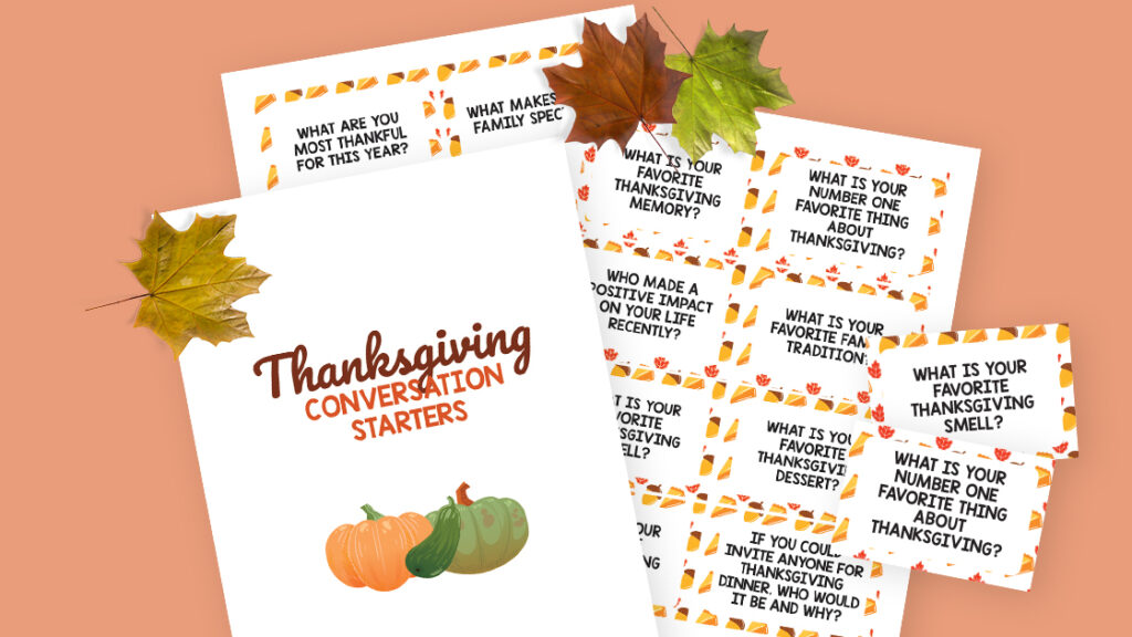Thanksgiving Conversation Starters Printable