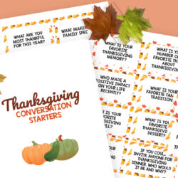 Thanksgiving Conversation Starters Printable