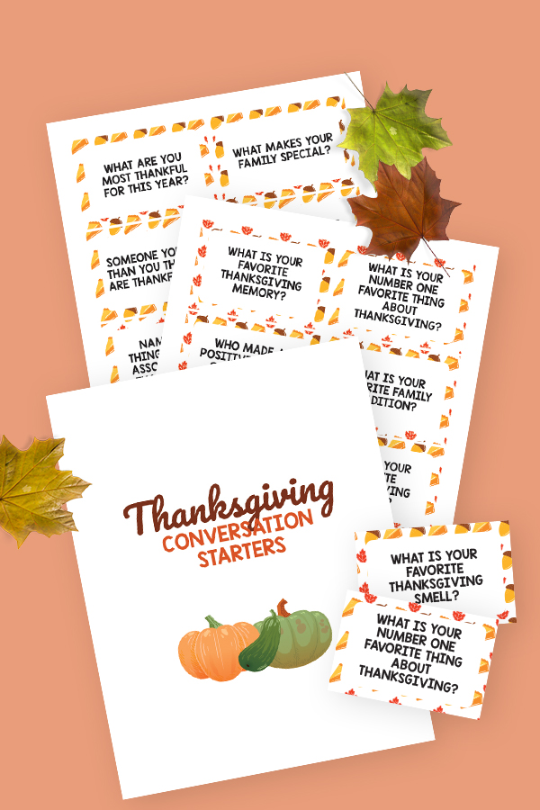 Conversation Starters For Thanksgiving - Free Printable
