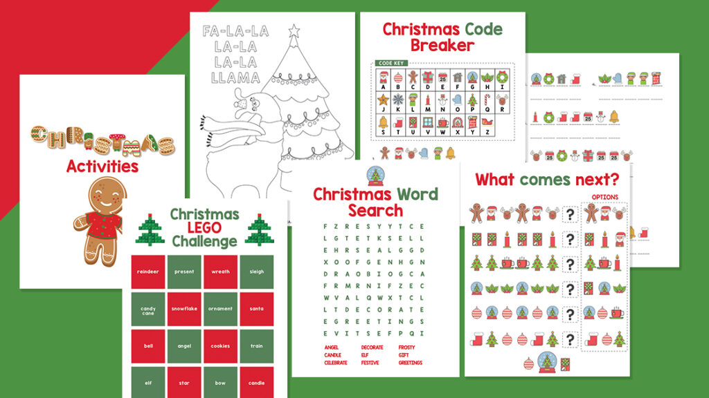 christmas activities for kids printable