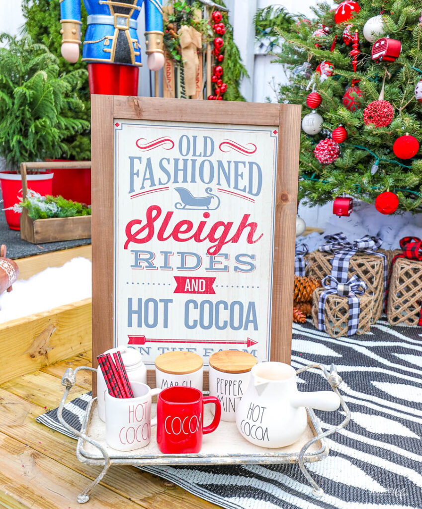 outdoor hot cocoa bar