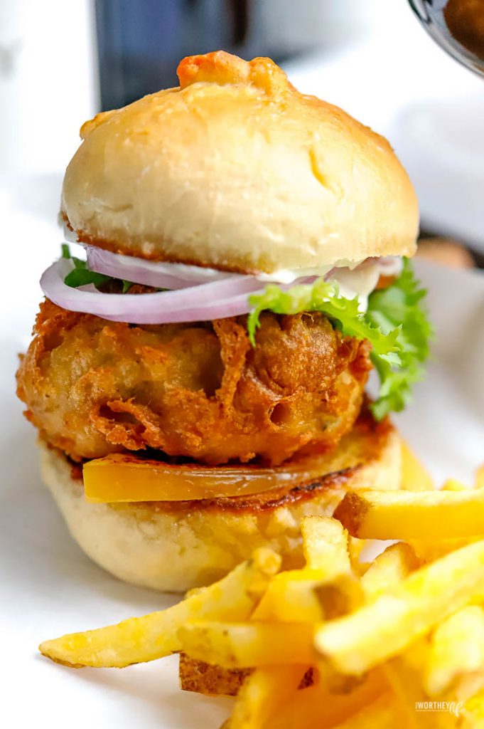 Loaded Deep Fried Turkey Burger