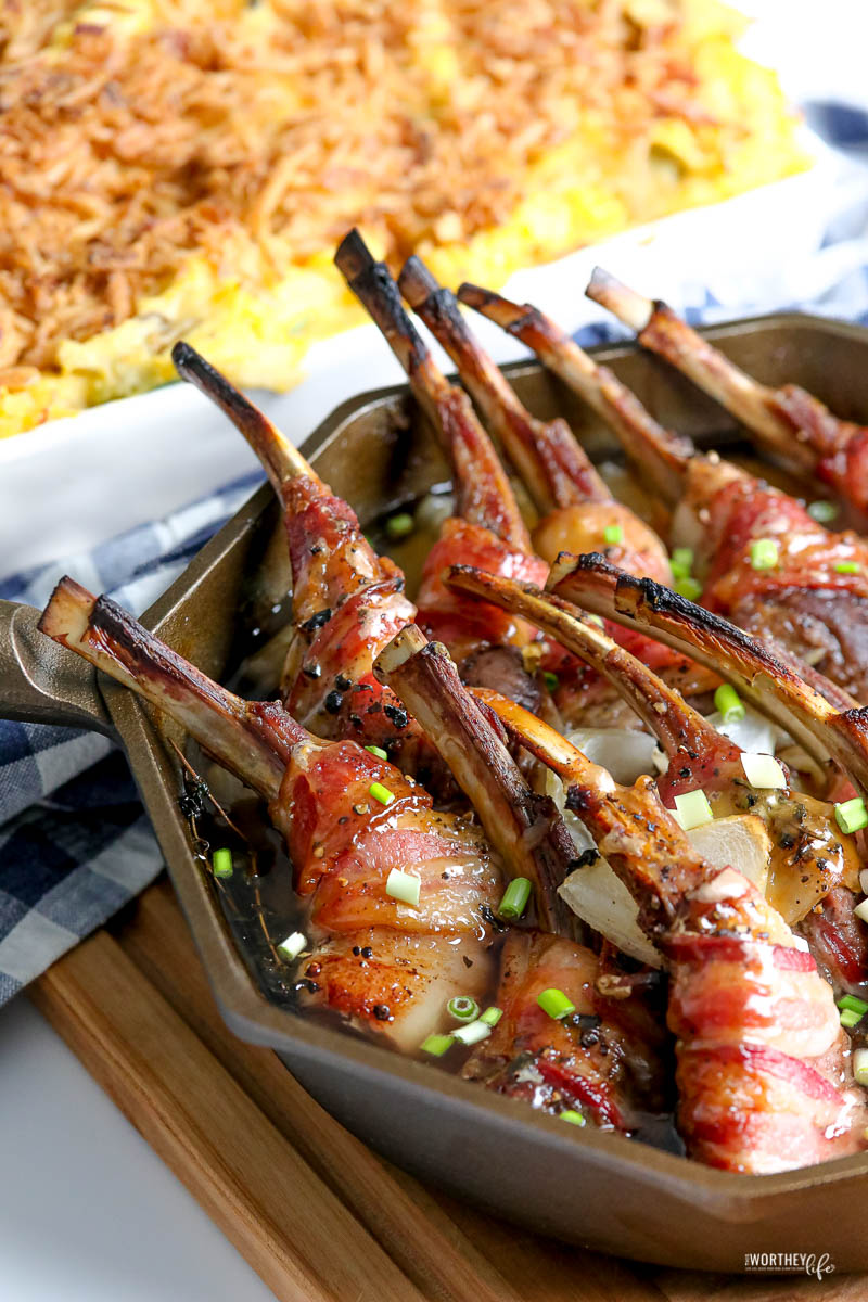 Bacon Wrapped Lamb Chops Dinner Idea Using Lamb Chops