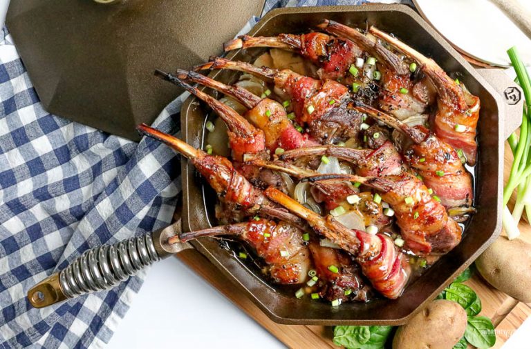 Bacon Wrapped Lamb Chops Dinner Idea Using Lamb Chops