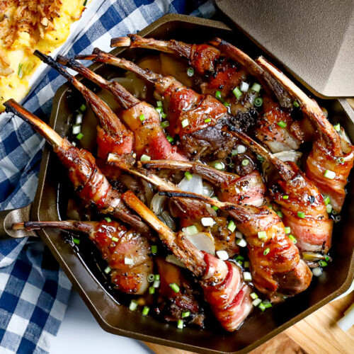 Bacon Wrapped Lamb Chops Dinner Idea Using Lamb Chops