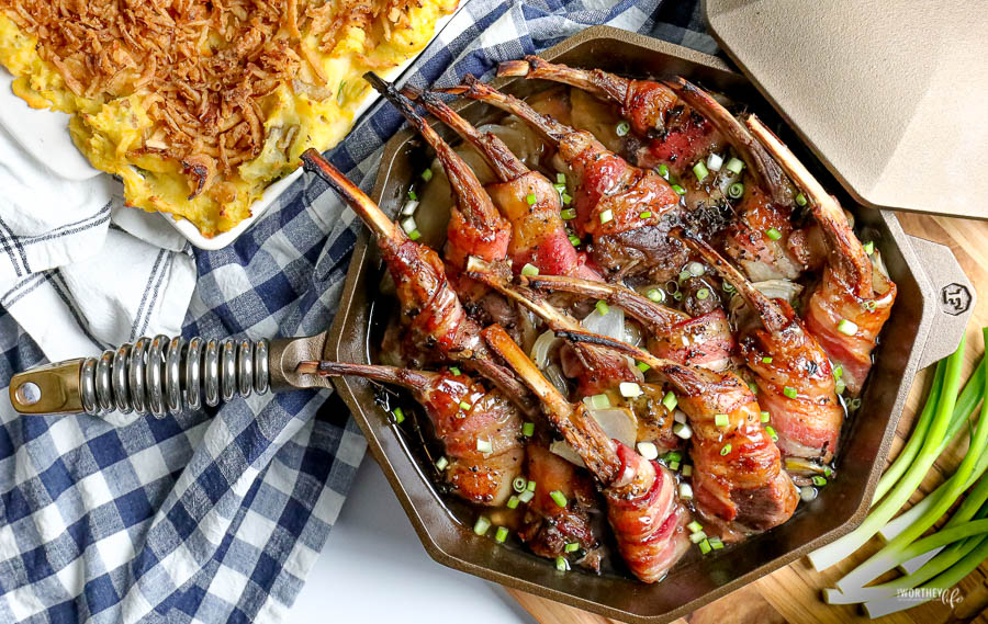 Bacon Wrapped Lamb Chops Dinner Idea Using Lamb Chops