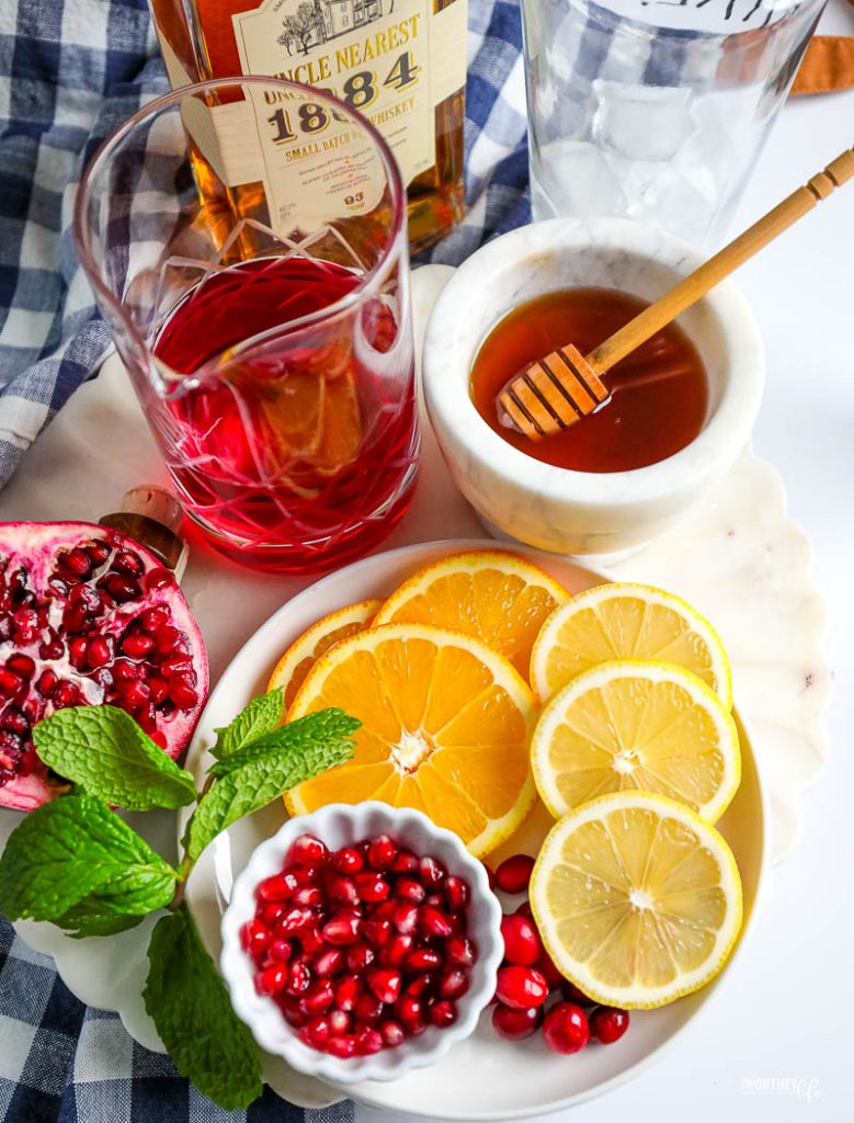 ingredients for whiskey sangria