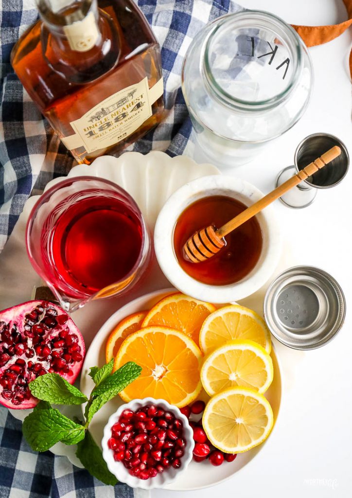 ingredients for whiskey sangria