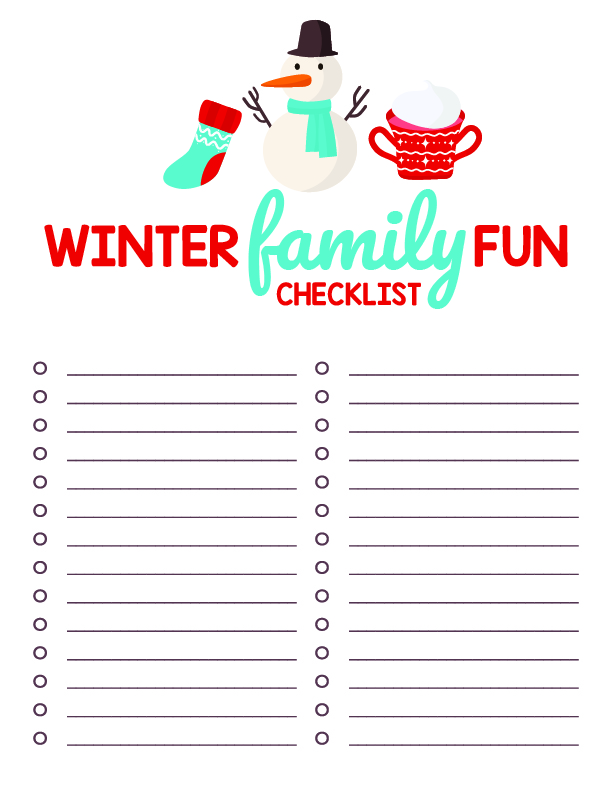 black free winter bucket checklist
