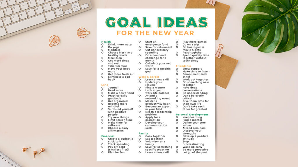Goal Ideas for 2021