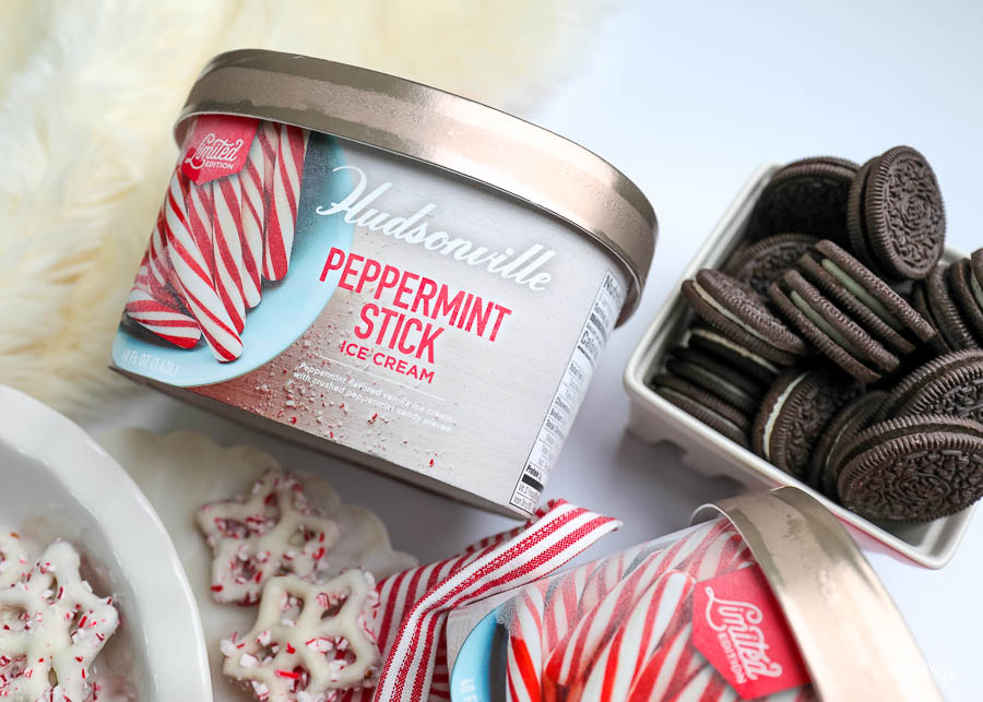Peppermint Stick Ice Cream Frozen Pie