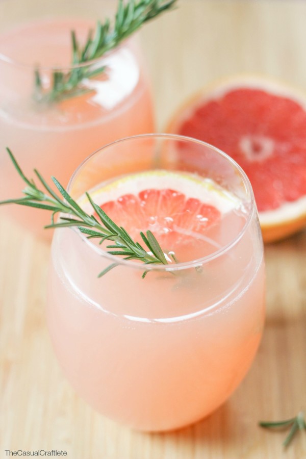 grapefruit and rosemary mocktail