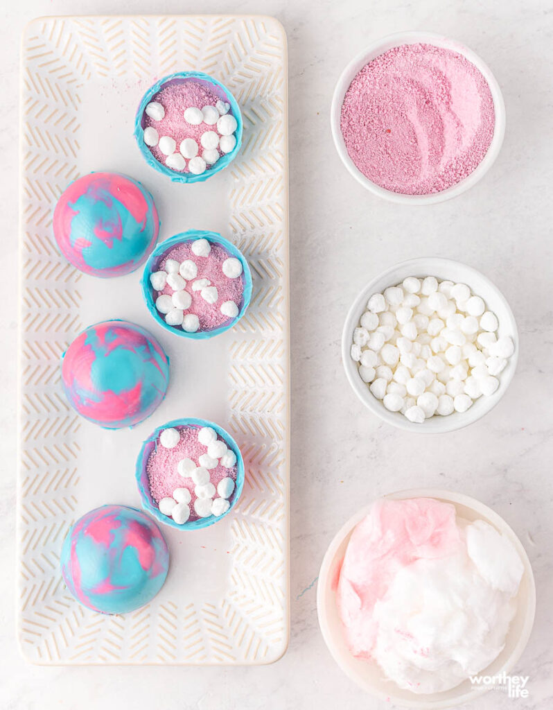 ingredients on making cotton candy treats