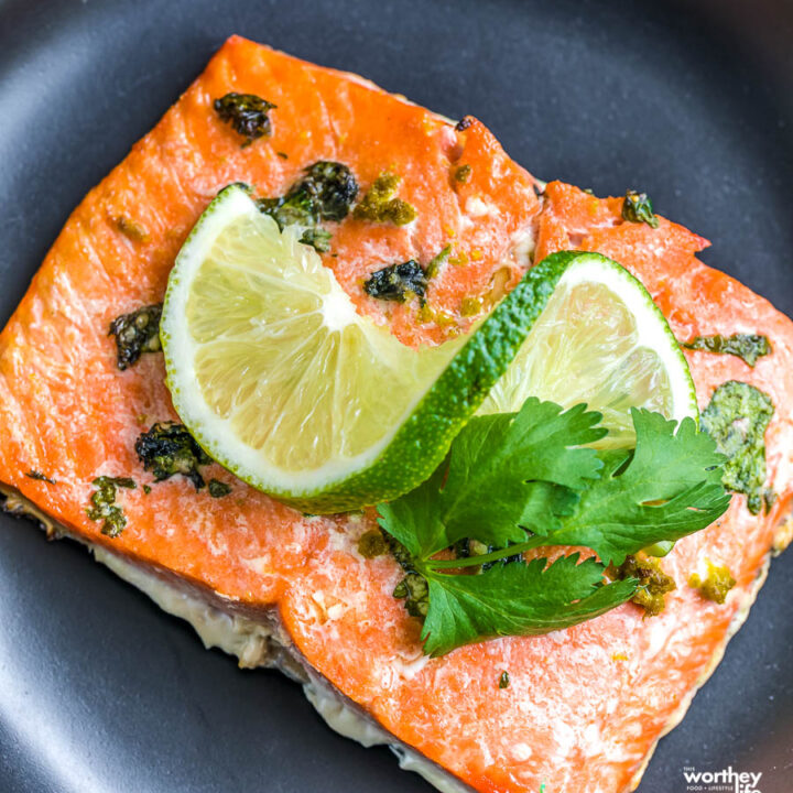 Air Fryer Salmon Recipe with Cilantro Lime