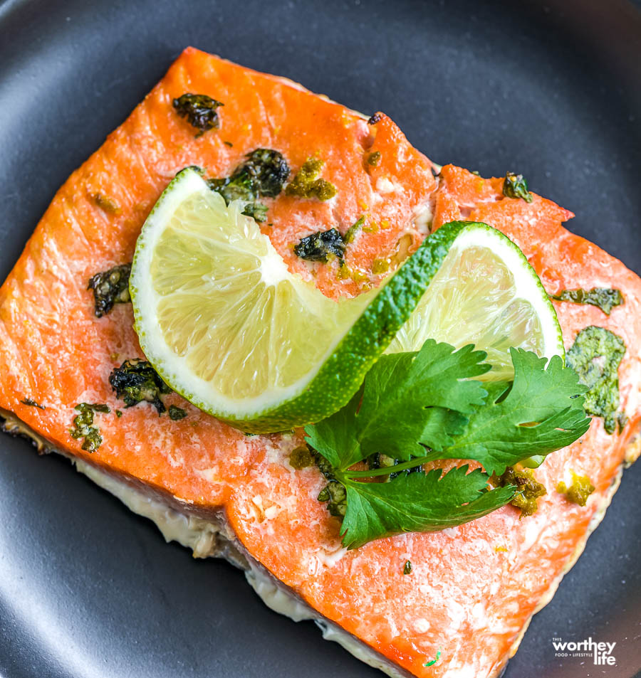 Air Fryer Salmon Recipe with Cilantro Lime