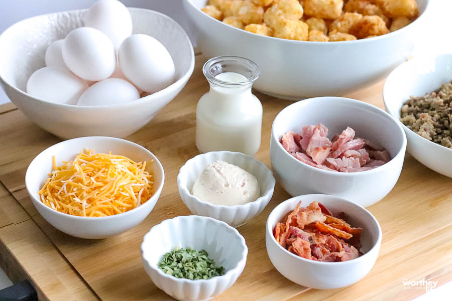 ingredients to make overnight breakfast casserole