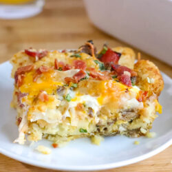 Overnight Tater Tot Breakfast Casserole