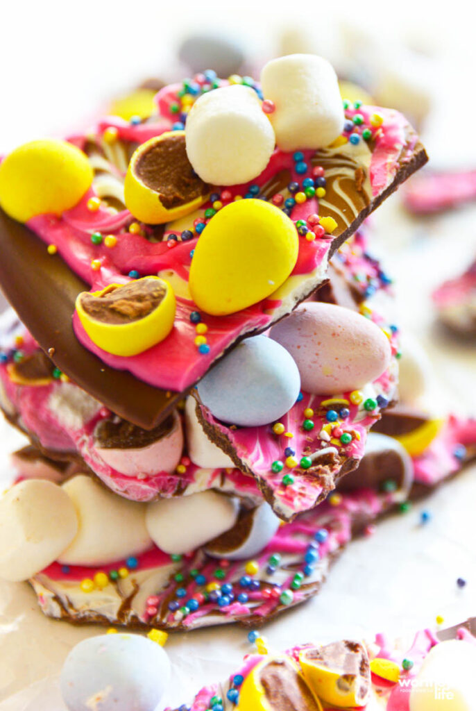 easter bark stacked on top of each other