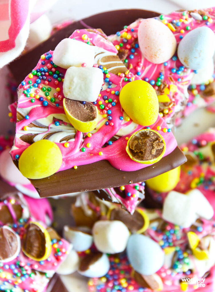 easter egg chocolate bark