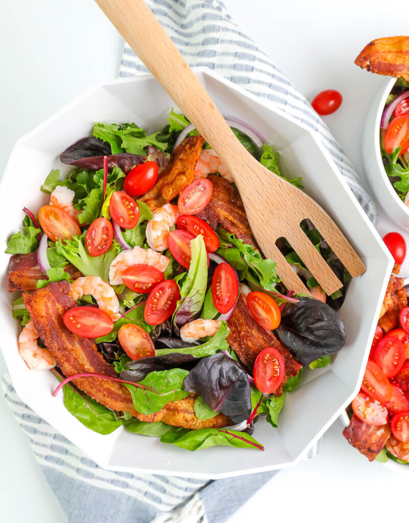 Grilled Lime Honey Shrimp & Tomato Salad