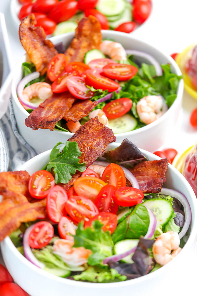 grilled shrimp salad with tomatoes