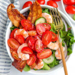 Grilled Lime Honey Shrimp & Tomato Salad