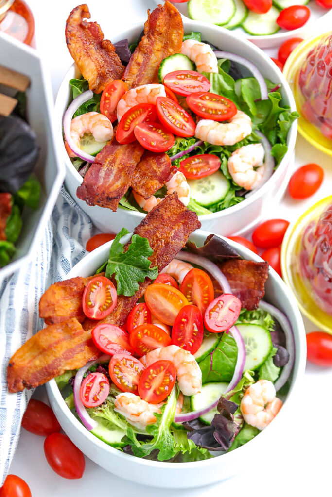 Grilled Lime Honey Shrimp & Tomato Salad