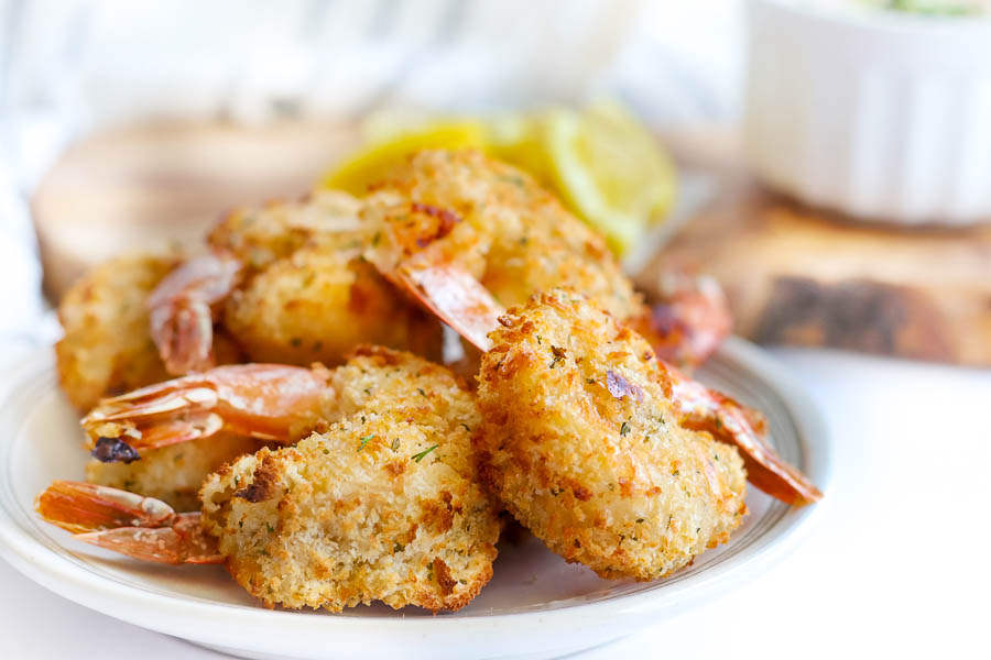 fried shrimp on a platter