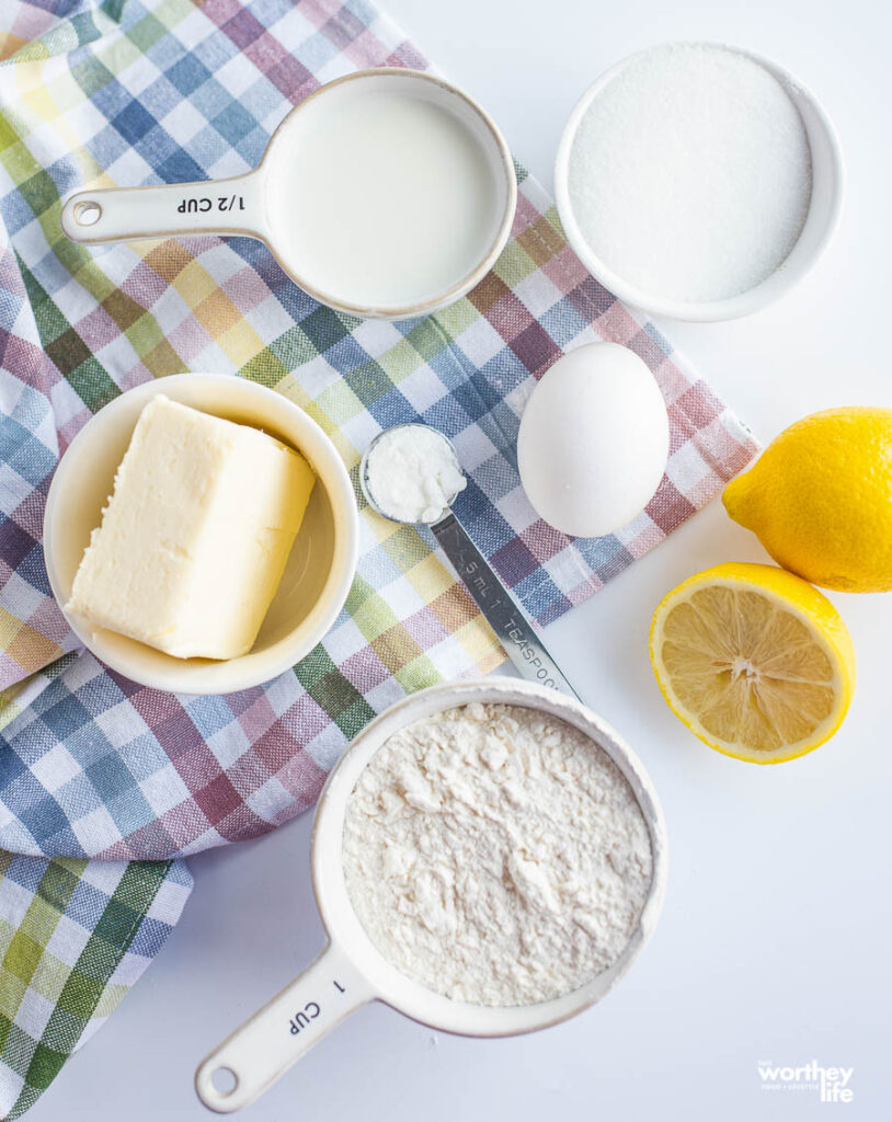 ingredients for lemon donuts