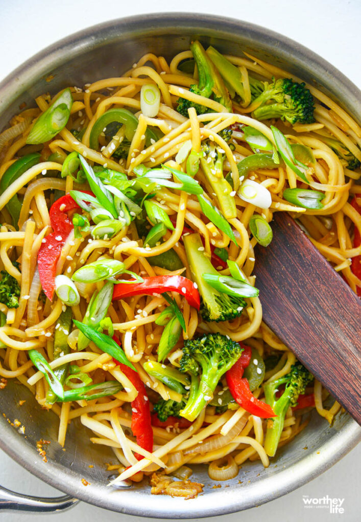 Heart Of Palm Linguine in a skillet