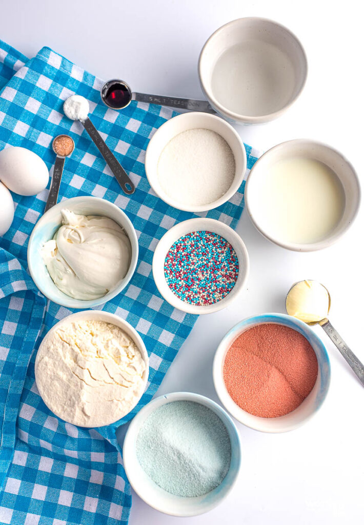 ingredients for a poke cake