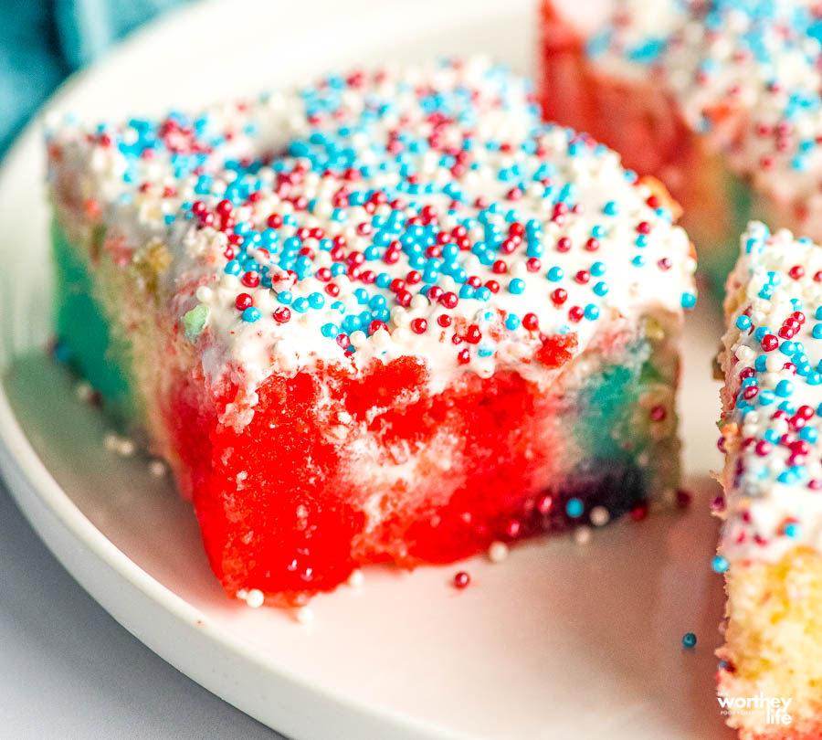 Red, White and Blue Poke Cake