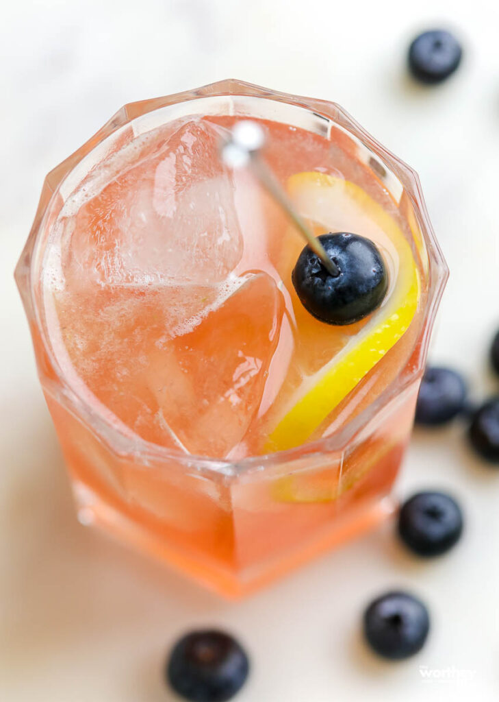 Blueberry Sweet-n-Sour Rye Cocktail