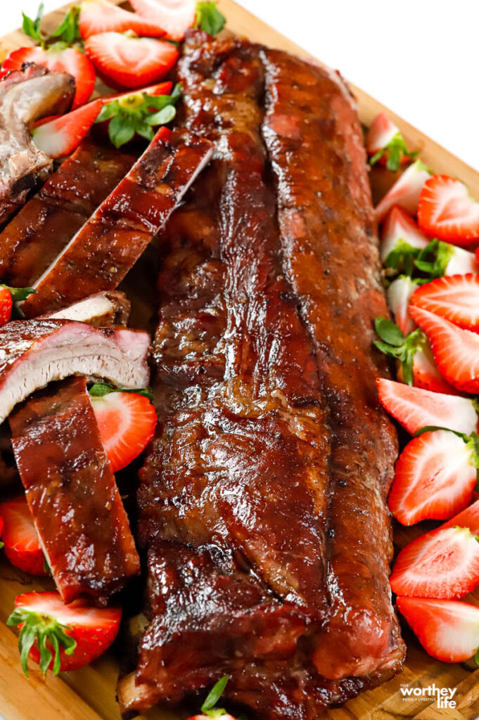 Sticky Strawberry Baby Back Ribs