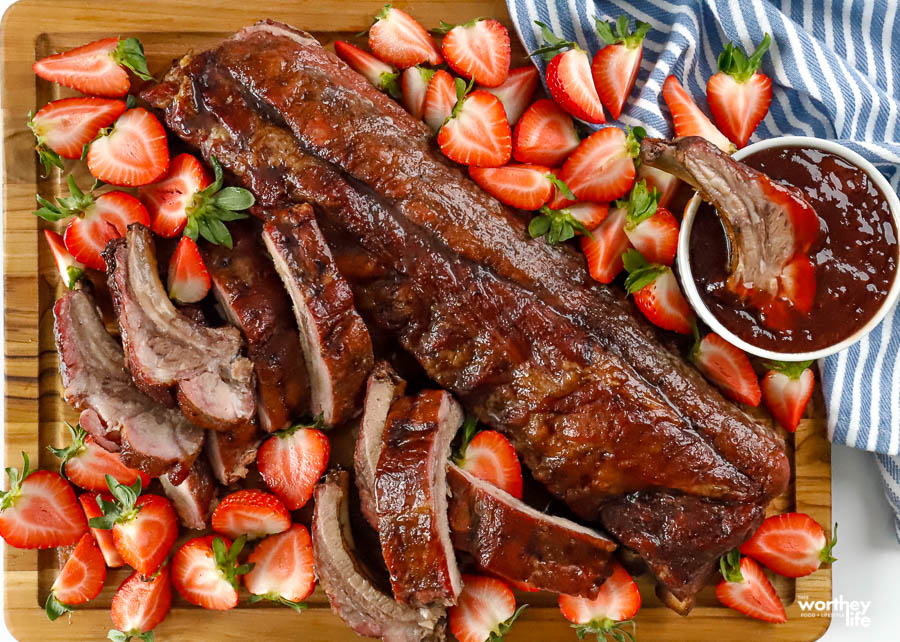 Strawberry Sticky Baby Back Ribs