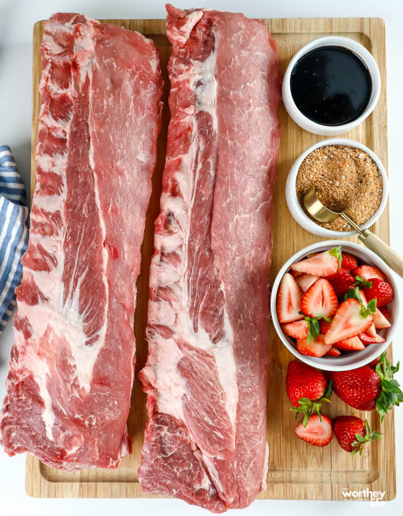 ingredients to make sticky strawberry ribs