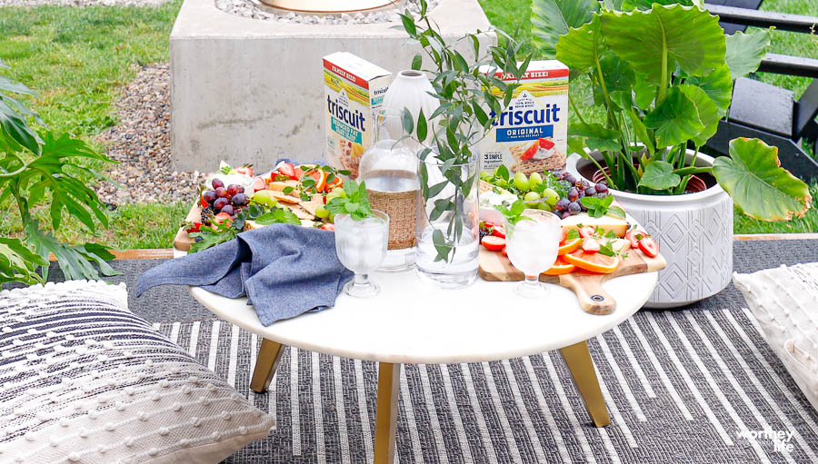 mini cheese boards in a picnic style 