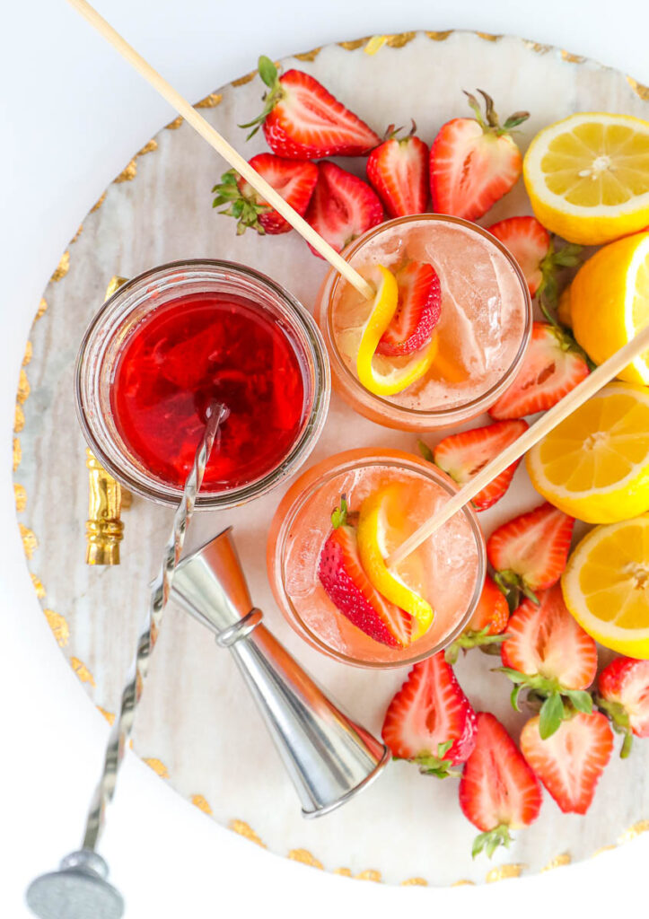 strawberry whiskey lemonade